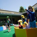 水てっぽう、ピューン！！の様子
