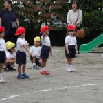 【かけっこ】元気にお返事をしての様子