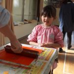 コロコロコロ…インクをつけての様子