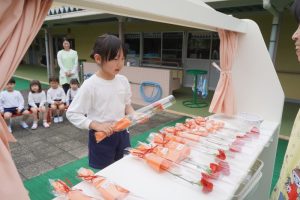 「ありがとうございました」お礼もきちんと言えました(^^)の様子