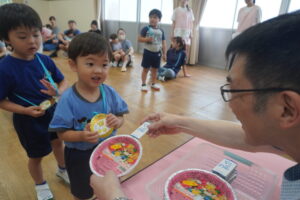 なんとみんなにもご褒美が！『手作りポップコーン』お家で作って食べてね(^^)の様子