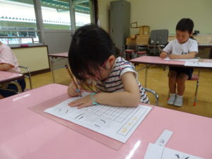 がんばって書いたら…の様子
