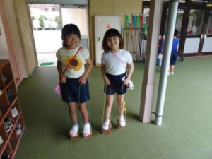 明日からも元気いっぱい遊ぼうね！の様子